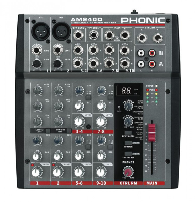 Hlavní obrázek Mixážní pulty s efektem PHONIC AM 240D