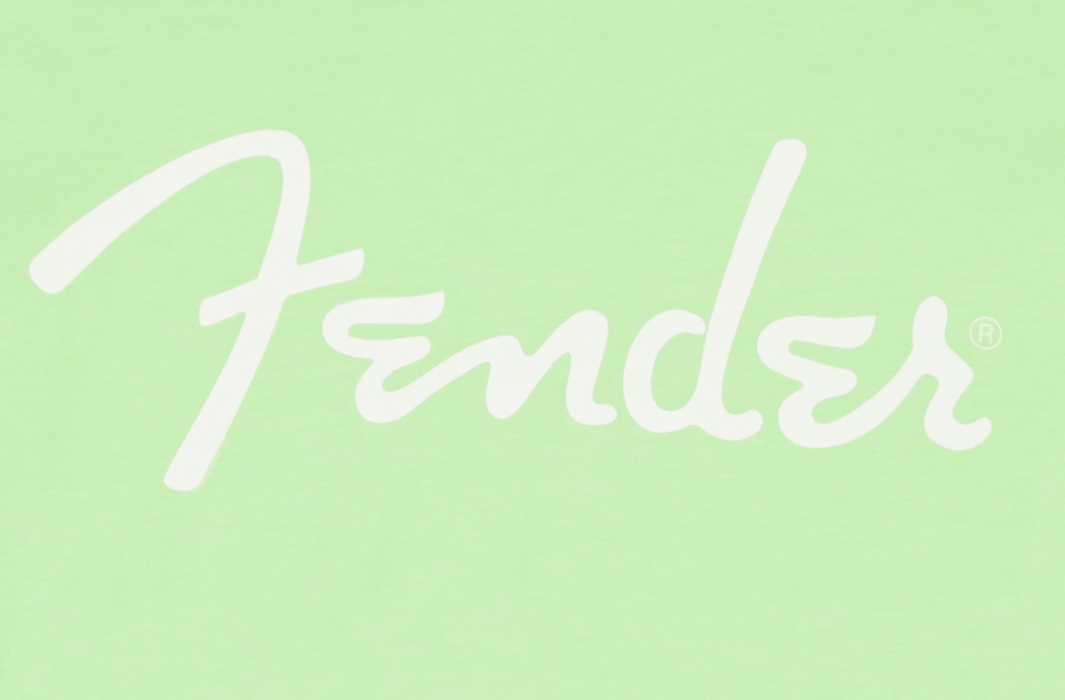 Hlavní obrázek Oblečení a dárkové předměty FENDER Spaghetti Logo T-Shirt, Surf Green, XL