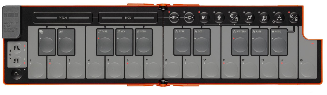 Hlavní obrázek MIDI keyboardy KORG nanoKEY Fold Lava Orange