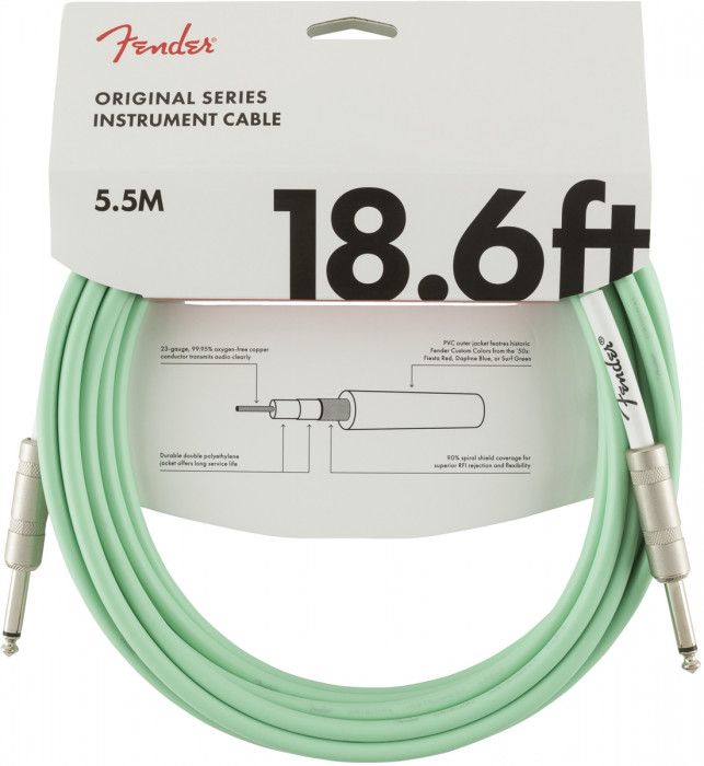 Hlavní obrázek 5-8m FENDER Original Series 18,6 Instrument Cable Surf Green