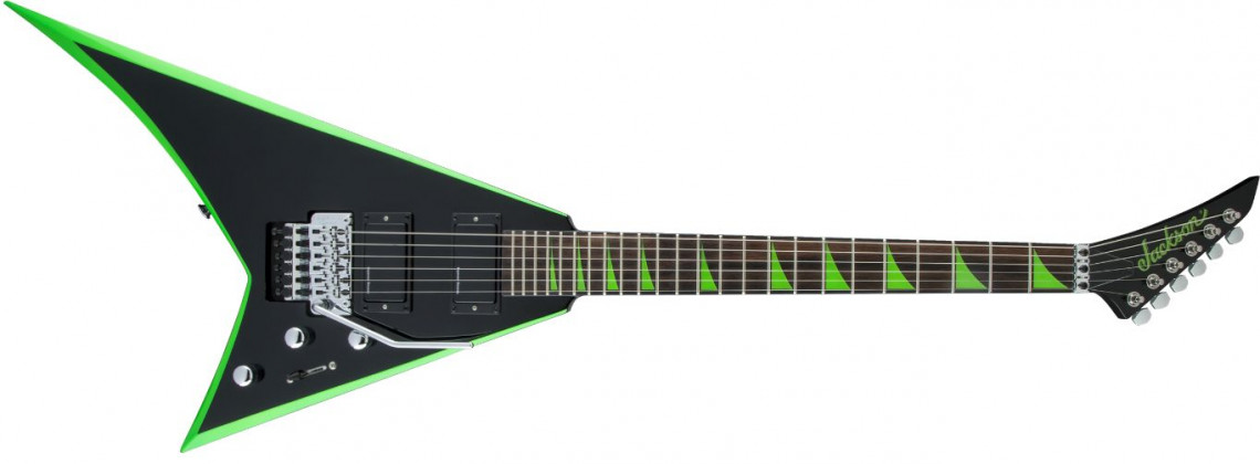 Hlavní obrázek Hard&heavy JACKSON RRX24 Rhoads Black with Neon Green Bevels