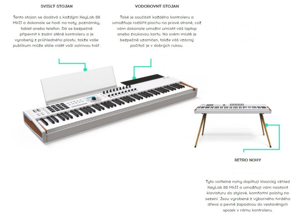 Hlavní obrázek MIDI keyboardy ARTURIA KeyLab 88 MkII