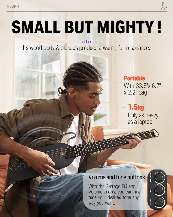 Hlavní obrázek Elektrické sety DONNER HUSH-I - Maple Black