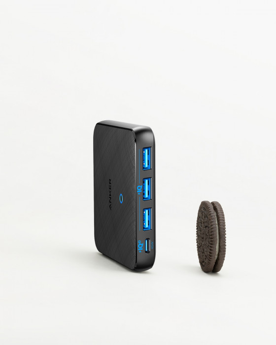 Hlavní obrázek Powerbanky a nabíječky ANKER PowerPort Atom III Slim 45W USB C x1, 20W 3 x USB A EU Black Fabric