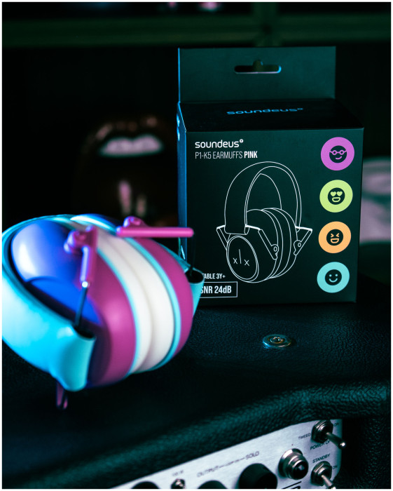 Hlavní obrázek Ochrana sluchu SOUNDEUS HearProtect P1-K5 Billie Kids Ear muffs - Pink