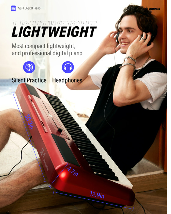 Hlavní obrázek Digitální piana DONNER SE-1 - Red