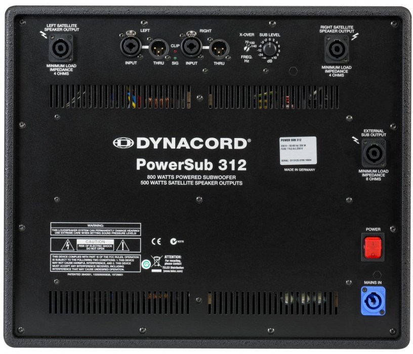 Hlavní obrázek Aktivní subwoofery DYNACORD PowerSub 312