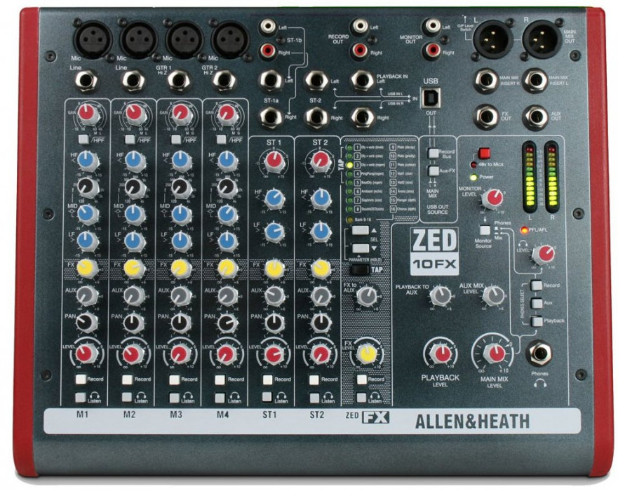 Hlavní obrázek Mixážní pulty s efektem ALLEN HEATH ZED10FX