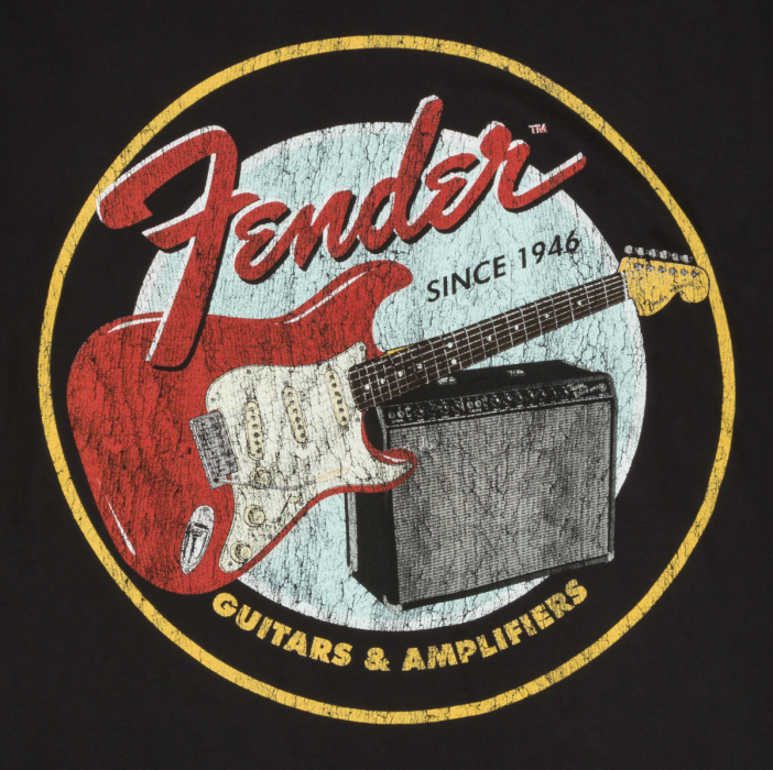 Hlavní obrázek Oblečení a dárkové předměty FENDER 1946 Guitars & Amplifiers T-Shirt, Vintage Black, XXL