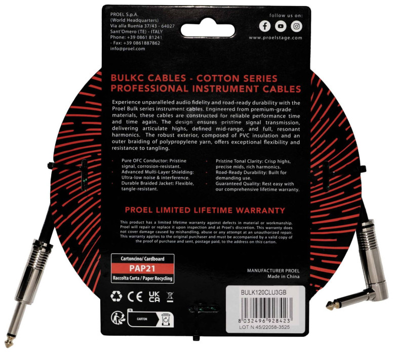 Hlavní obrázek 1-4m PROEL BULK120CLU3GB