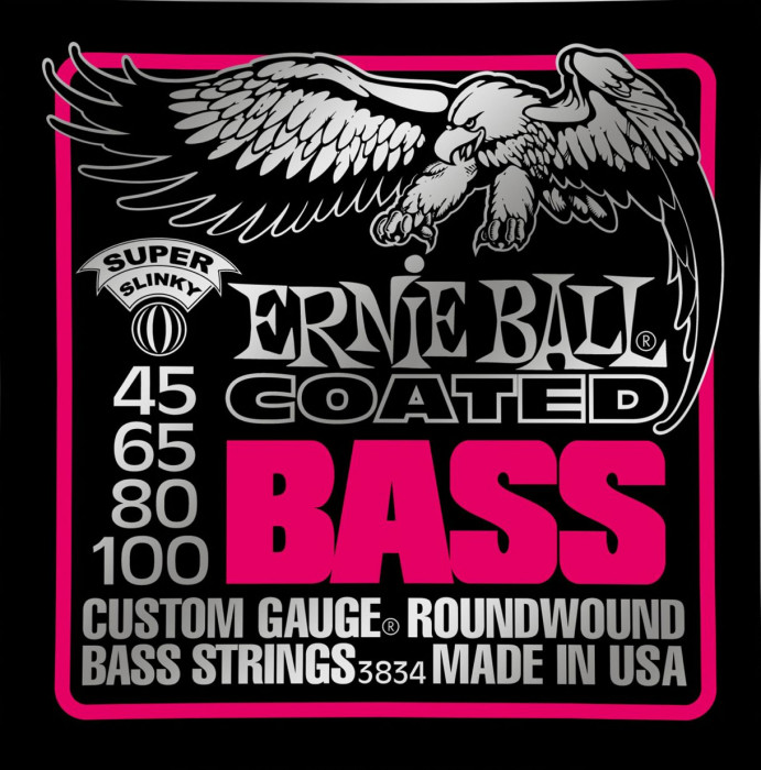 Hlavní obrázek Tvrdost .045 ERNIE BALL P03836 Coated Bass Super Slinky - .045 - .100