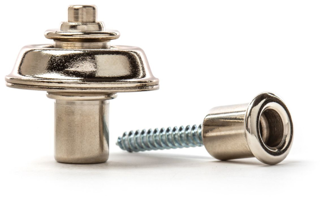 Levně Dunlop Straplok Strap Retainers Flush Mount - Nickel