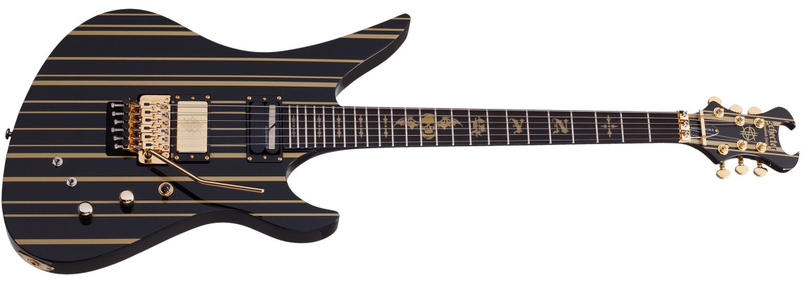Hlavní obrázek Elektrické kytary SCHECTER Synyster Custom-S Black with Gold Stripes B-Stock