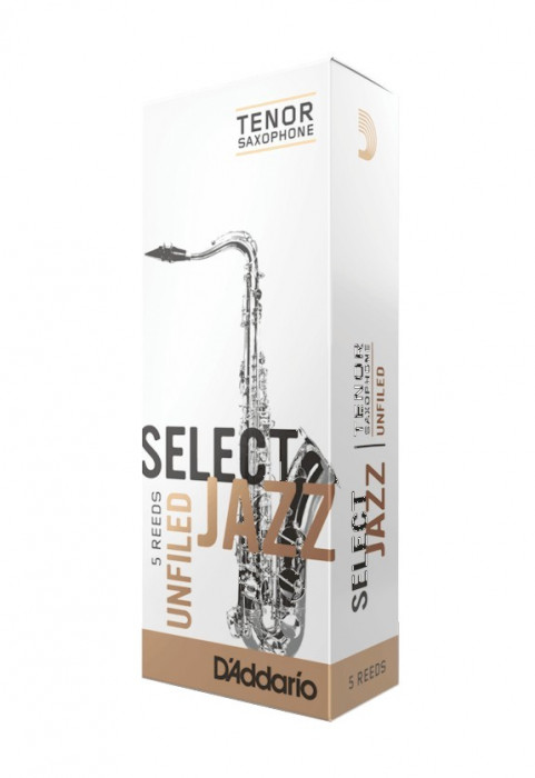E-shop Rico RRS05TSX4M Select Jazz - Tenor Saxophone Reeds - Unfiled - 4 Medium - 5 Box