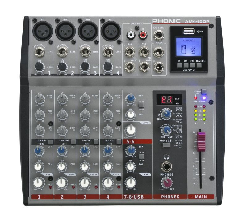 Hlavní obrázek Mixážní pulty s efektem PHONIC AM 440DP