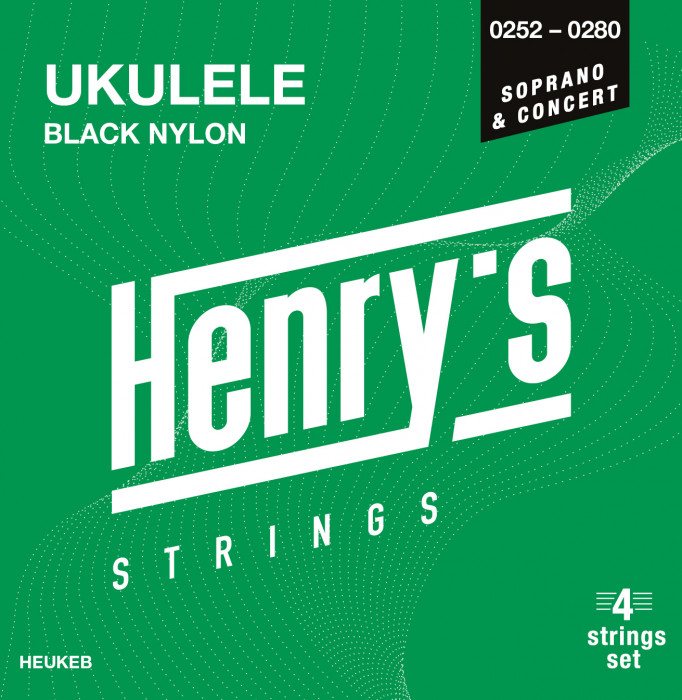Levně Henry’s HEUKEB Black Nylon - UKULELE Soprano / Concert