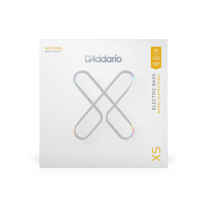 Hlavní obrázek Vícestrunné a ostatní sady pro baskytaru D'ADDARIO XSB32130MS Hybrid Light 6-String, Multiscale, XS Nickel 32-130
