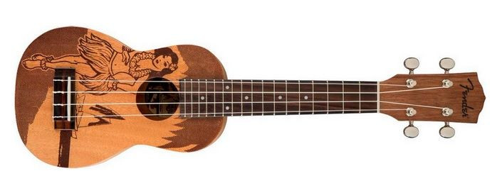 Hlavní obrázek Sopránové FENDER Ukulele Piha EA Soprano - Brown