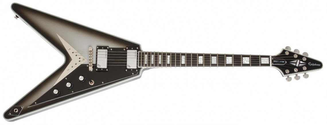 Hlavní obrázek Hard&heavy EPIPHONE Brent Hinds Flying-V Custom Silverburst