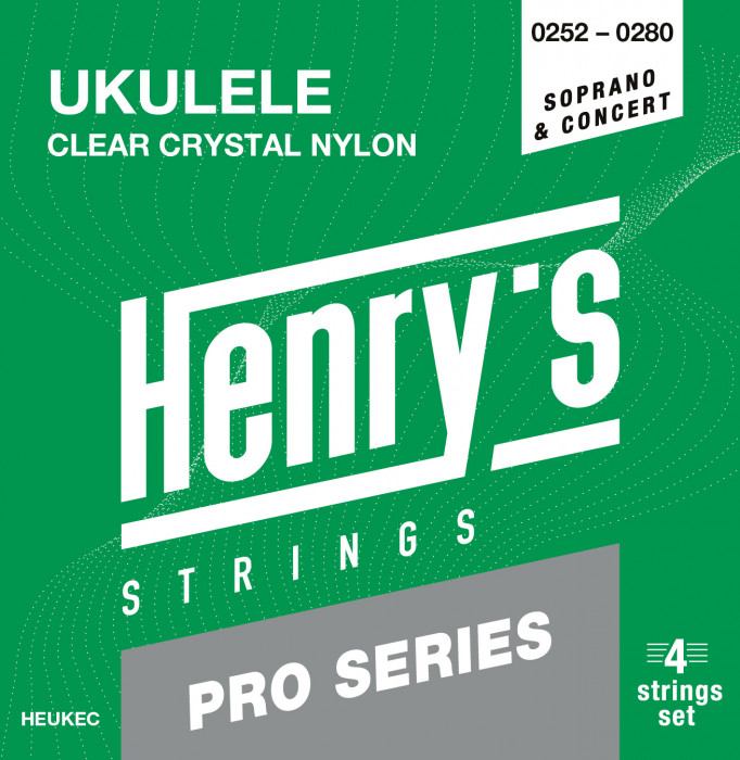 Levně Henry’s HEUKECPRO Clear Crystal Nylon - UKULELE Soprano / Concert