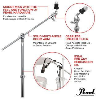 Hlavní obrázek Mikrofonní držáky na bicí PEARL MH-830 Uni-Lock Boom Microphone Holder