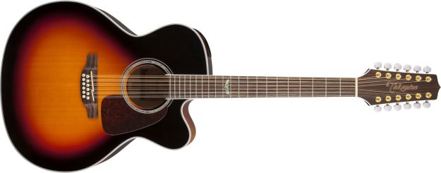 Hlavní obrázek Dvanáctistrunné TAKAMINE GJ72CE-12, Rosewood Fingerboard - Black Sunburst