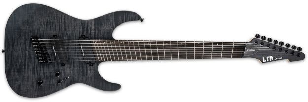 Hlavní obrázek 8strunné a další LTD-ESP M-1008 Multi-Scale See Thru Black Satin