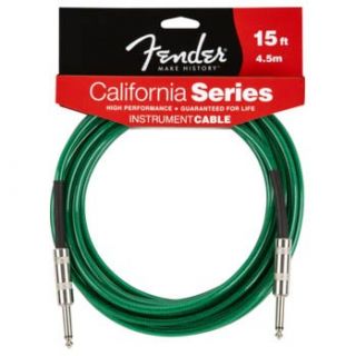 Hlavní obrázek 5-8m FENDER California Instrument Cable - Surf Green 4,5m