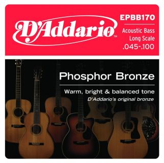 Hlavní obrázek Pro akustickou baskytaru D'ADDARIO EPBB170 Phosphor Bronze Regular Light - .045 - .100