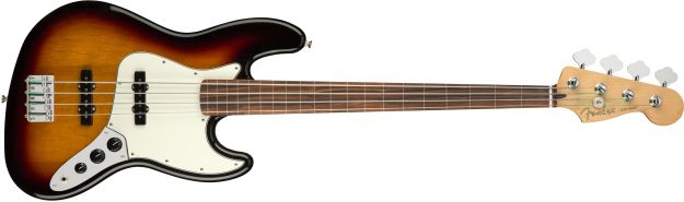 Hlavní obrázek Bezpražcové FENDER Player Jazz Bass FL 3-Color Sunburst Pau Ferro
