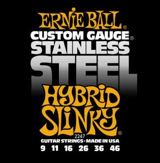 Hlavní obrázek Tvrdost .009 ERNIE BALL P02247 Stainlless Steel Hybrid Slinky - .009 - .046