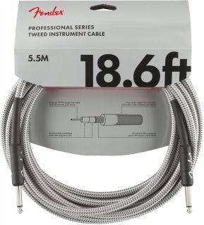 Hlavní obrázek 5-8m FENDER Professional Series 18,6 Instrument Cable White Tweed