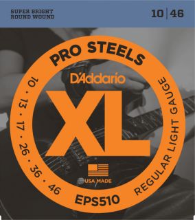 Hlavní obrázek Tvrdost .010 D'ADDARIO EPS510 Pro Steels Regular Light - .010 - .046