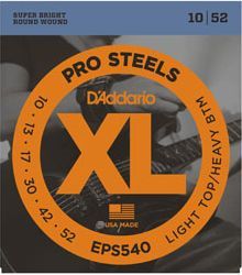 Hlavní obrázek Tvrdost .010 D'ADDARIO EPS540 Pro Steels Light Top/Heavy Bottom - .010 - .052