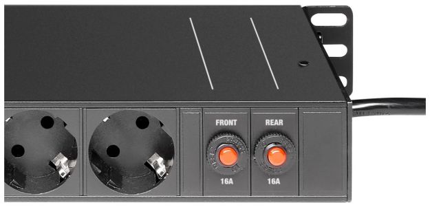 Hlavní obrázek Stabilizátory napětí, napájecí distributory a osvětlovací rackové moduly ADAM HALL RACK PDU 16SS