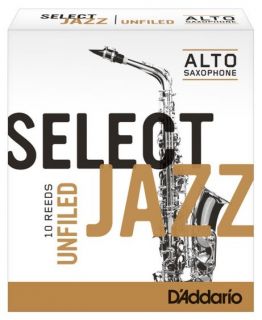 Hlavní obrázek Alt saxofon RICO RRS10ASX2M Select Jazz - Alto Saxophone Reeds - Unfiled - 2 Medium - 10 Box