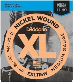 Hlavní obrázek Tvrdost .011 D'ADDARIO EXL115W Blues/Jazz Rock - .011 - .049