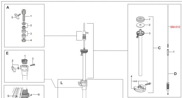 Hlavní obrázek Jiné náhradní díly PEARL SM-012 Upper Pull Rod