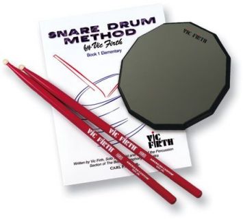 Hlavní obrázek Tréninkové pady VIC FIRTH Launch Pad, cvičný pad s učebnicí a párem paliček