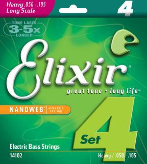 ELIXIR 4 strings NANOWEB Long .050 - .0105
