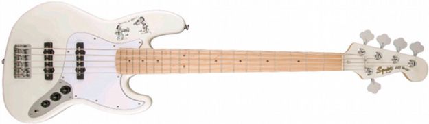 Hlavní obrázek 5strunné FENDER SQUIER Steffi Stephan Jazz Bass® V, Maple Fingerboard - Olympic White