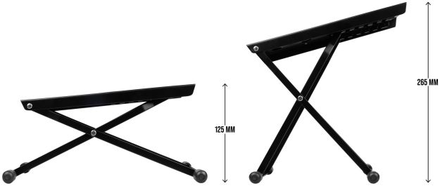 Hlavní obrázek Kytarové podnožky HENRY’S Classic FTR02 - Black