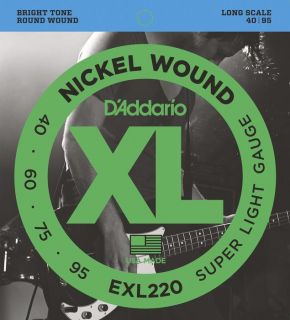 Hlavní obrázek Tvrdost .040 D'ADDARIO EXL220 Super Light - .040 - .095