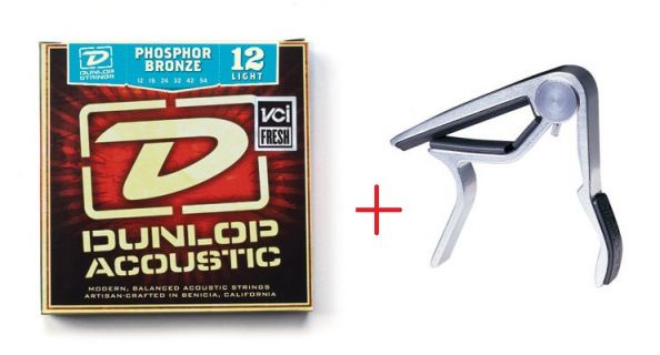 Hlavní obrázek Tvrdost .012 DUNLOP 83CB Trigger Acoustic + Dunlop Phosphor Bronze Light .012 - 0.54 Zdarma