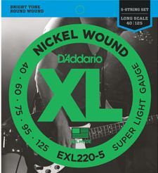 Hlavní obrázek Tvrdost .040 D'ADDARIO EXL220-5 Super Light - .040 - .125