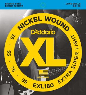 Hlavní obrázek Tvrdost .035 D'ADDARIO EXL180 Extra Super Light  - .035 - .095