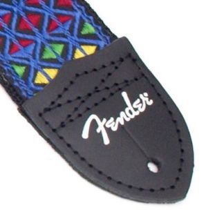Hlavní obrázek Nylonové/textilní FENDER Eric Johnson The Walter Signature Strap Blue with Multi-Colored Triangle Pattern
