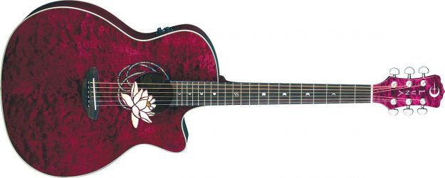 Hlavní obrázek Další tvary LUNA GUITARS Flora Lotus QM Trans Shiraz