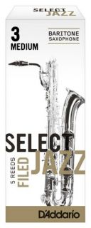 Hlavní obrázek Baryton saxofon RICO RSF05BSX3M Select Jazz - Baritone Saxophone Reeds - Filed - 3 Medium - 5 Box