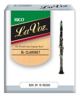 Hlavní obrázek Bb klarinet RICO RCC10MH La Voz - Bb Clarinet Reeds Medium Hard - 10 Box